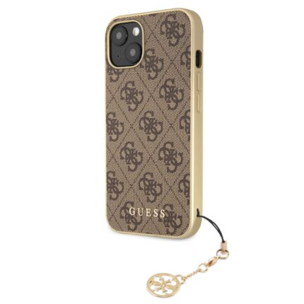 Калъф Case GUESS 4G Charms Collection Hardcase GUHCP13MGF4GBR for Iphone 13 Brown