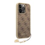 Калъф Guess 4G Charms Case for iPhone 14 Pro Brown - Image 3