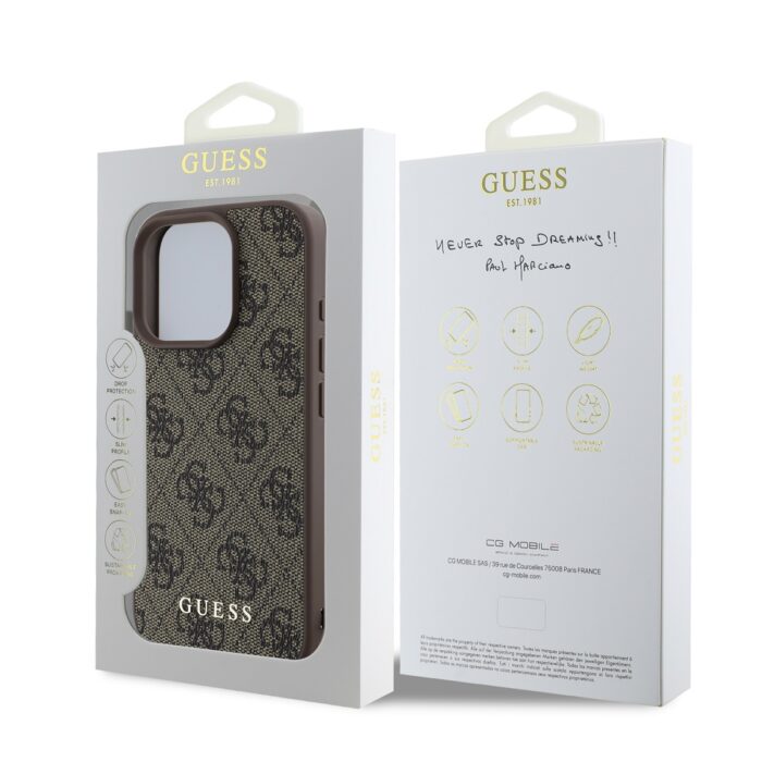 Калъф от Guess 4G Charm Case за iPhone 16 Pro Tone on Tone Brown - Image 5