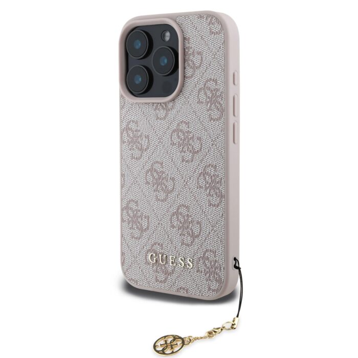 Калъф от Guess 4G Charm Case за iPhone 16 Pro Tone on Tone Pink - Image 1