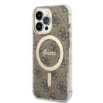 Калъф от Guess case за iPhone 13 13 Pro 6,1" brown hard case 4G MagSafe