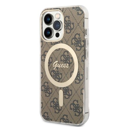 Калъф от Guess case за iPhone 13  13 Pro 6,1" brown hard case 4G MagSafe