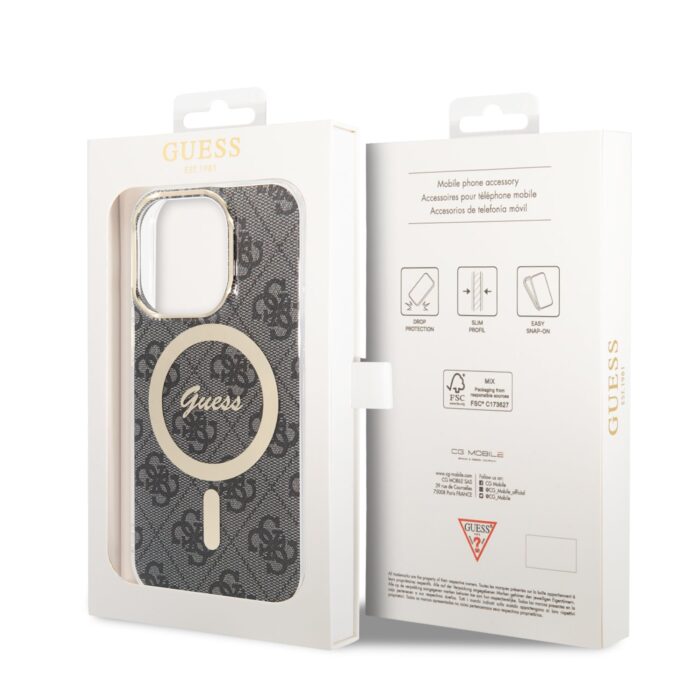 Калъф от Guess case за iPhone 14 Pro 6,1" black hardcase Magsafe IML 4G - Image 6