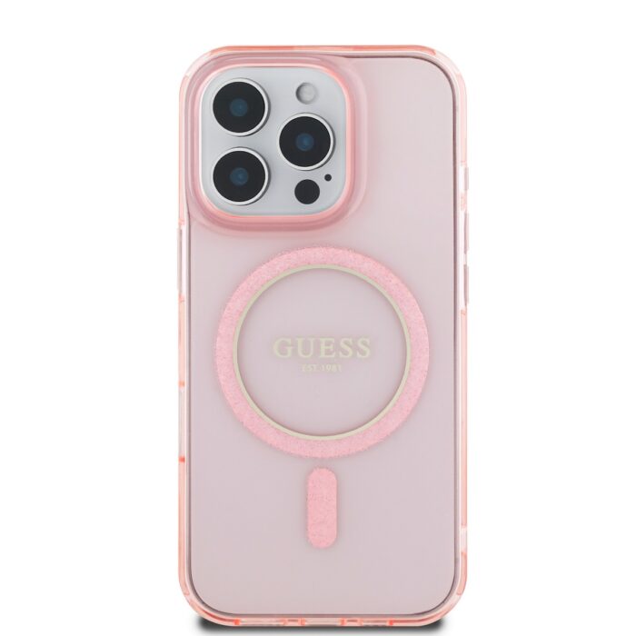 Калъф от Guess IML Glitter Ring MagSafe Case за iPhone 16 Pro Max Pink - Image 2