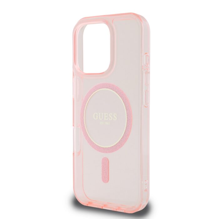 Калъф от Guess IML Glitter Ring MagSafe Case за iPhone 16 Pro Max Pink - Image 4