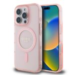 Калъф от Guess IML Glitter Ring MagSafe Case за iPhone 16 Pro Max Pink