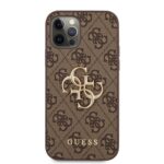 Калъф Guess PU 4G Metal Logo Case for iPhone 12/12 Pro Brown - Image 2