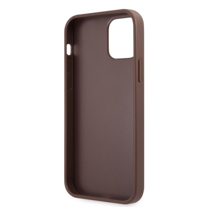 Калъф Guess PU 4G Metal Logo Case for iPhone 12/12 Pro Brown - Image 5