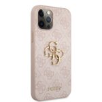 Guess PU 4G Metal Logo Case for iPhone 12/12 Pro Pink - Image 3
