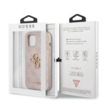 Guess PU 4G Metal Logo Case for iPhone 12/12 Pro Pink - Image 6