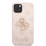 Guess PU 4G Metal Logo Case for iPhone 13 Pink - Image 2
