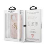 Guess PU 4G Metal Logo Case for iPhone 13 Pink - Image 6