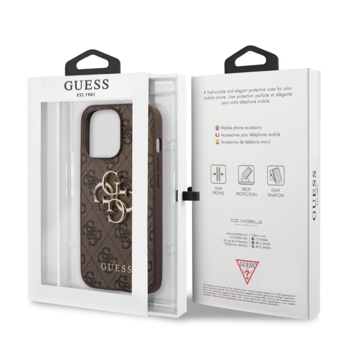 Калъф GUESS 4G Big Metal Logo GUHCP13X4GMGBR for Iphone 13 Pro Max brown - Image 6