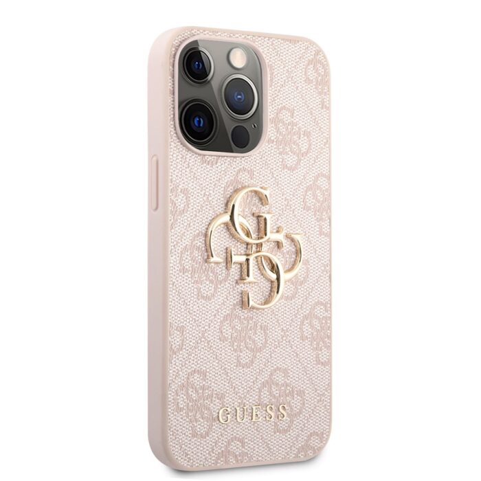 Калъф Guess PU 4G Metal Logo Case for iPhone 13 Pro Pink - Image 3