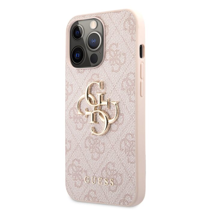 Калъф Guess PU 4G Metal Logo Case for iPhone 13 Pro Pink - Image 1