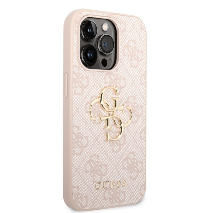 Калъф от Guess PU 4G Metal Logo Case за iPhone 14 Pro Max - Pink - Image 3