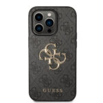 Калъф от Guess PU 4G Metal Logo Case за iPhone 15 Pro Max - Сив - Image 3