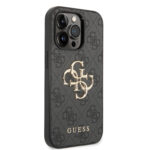 Калъф от Guess PU 4G Metal Logo Case за iPhone 15 Pro Max - Сив - Image 4