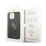 Калъф от Guess PU 4G Metal Logo Case за iPhone 15 Pro Max - Сив - Image 8