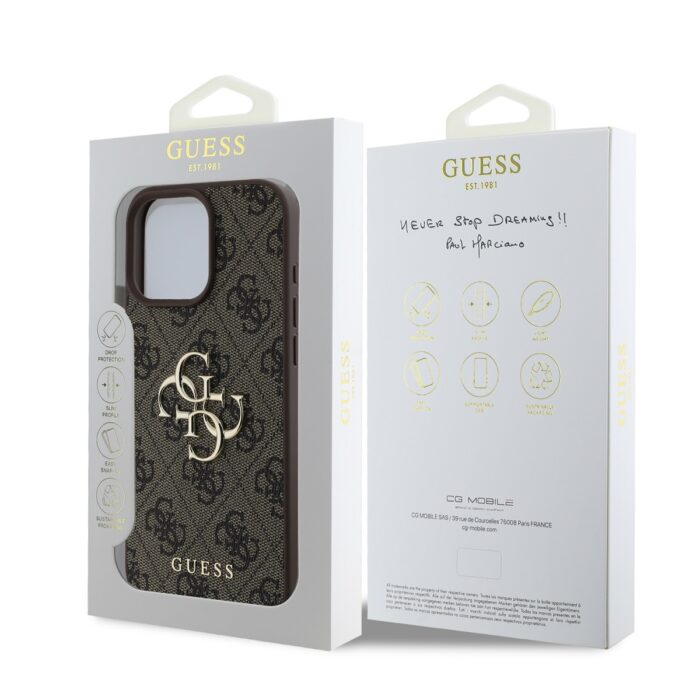Калъф от Guess PU 4G Metal Logo Case за iPhone 16 Pro Brown - Image 6