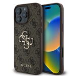 Калъф от Guess PU 4G Metal Logo Case за iPhone 16 Pro Brown