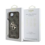 Калъф от 
Guess PU 4G Metal Logo Case за iPhone 16e Brown - Image 7