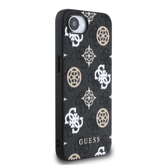 Калъф от 
Guess PU 4G Peony MagSafe Case за iPhone 16e Black - Image 4