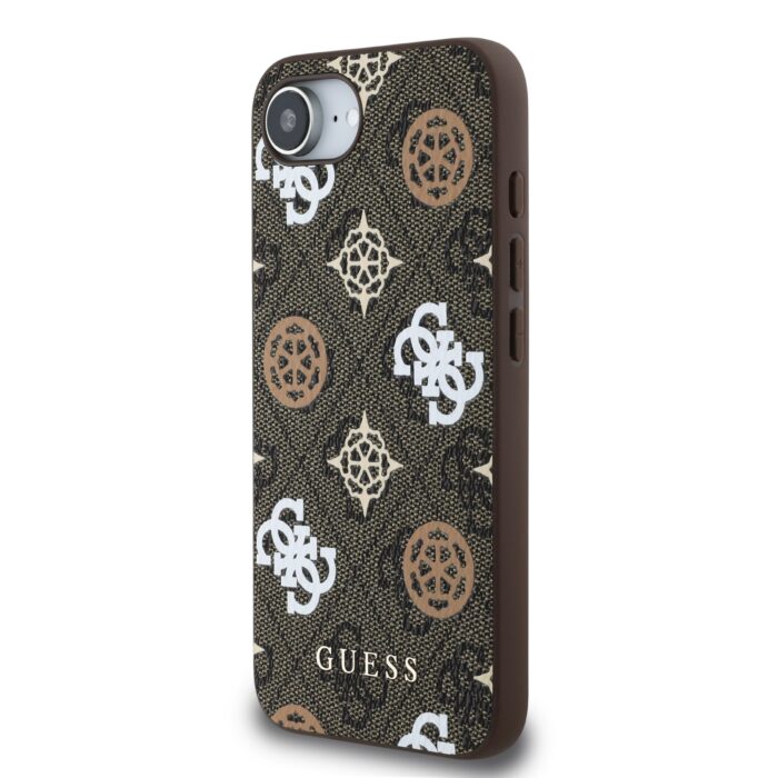 Калъф от 
Guess PU 4G Peony MagSafe Case за iPhone 16e Brown - Image 2