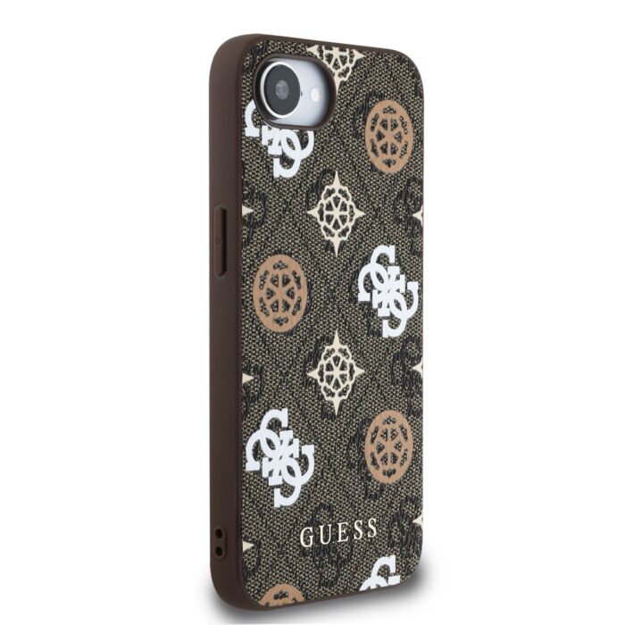Калъф от 
Guess PU 4G Peony MagSafe Case за iPhone 16e Brown - Image 4