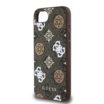 Калъф от 
Guess PU 4G Peony MagSafe Case за iPhone 16e Brown - Image 5