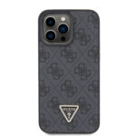 Калъф от Guess за iPhone 15 Pro Max Hardcase Leather 4G Diamond Triangle Black - Image 3