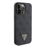 Калъф от Guess за iPhone 15 Pro Max Hardcase Leather 4G Diamond Triangle Black - Image 4