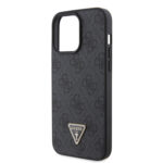 Калъф от Guess за iPhone 15 Pro Max Hardcase Leather 4G Diamond Triangle Black - Image 6