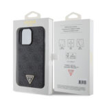 Калъф от Guess за iPhone 15 Pro Max Hardcase Leather 4G Diamond Triangle Black - Image 8