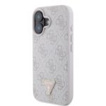 Калъф от Guess PU 4G Strass Triangle Metal Logo Case за iPhone 16 Pink - Image 3