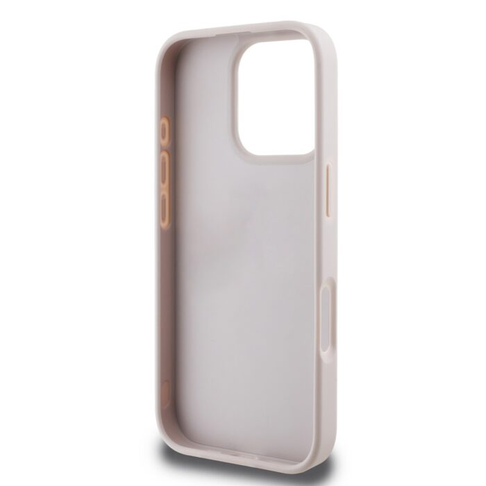 Калъф от Guess PU 4G Strass Triangle Metal Logo Case за iPhone 16 Pro Pink - Image 5