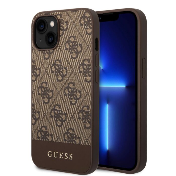 Калъф от Guess 4G Stripe Case за iPhone 14 Brown - Image 1