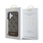 Калъф от 
Guess PU 4G Stripe за iPhone 16 Brown - Image 6