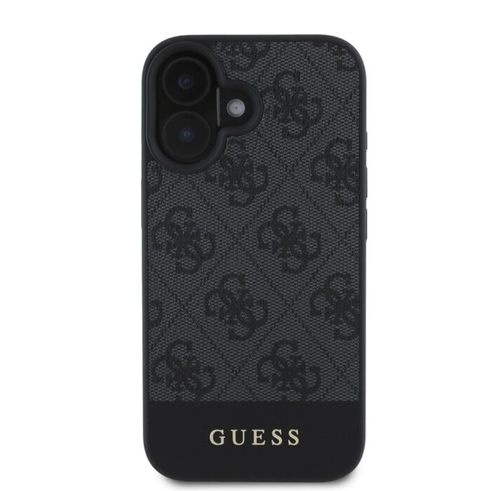 Калъф от 
Guess PU 4G Stripe за iPhone 16 Grey - Image 2