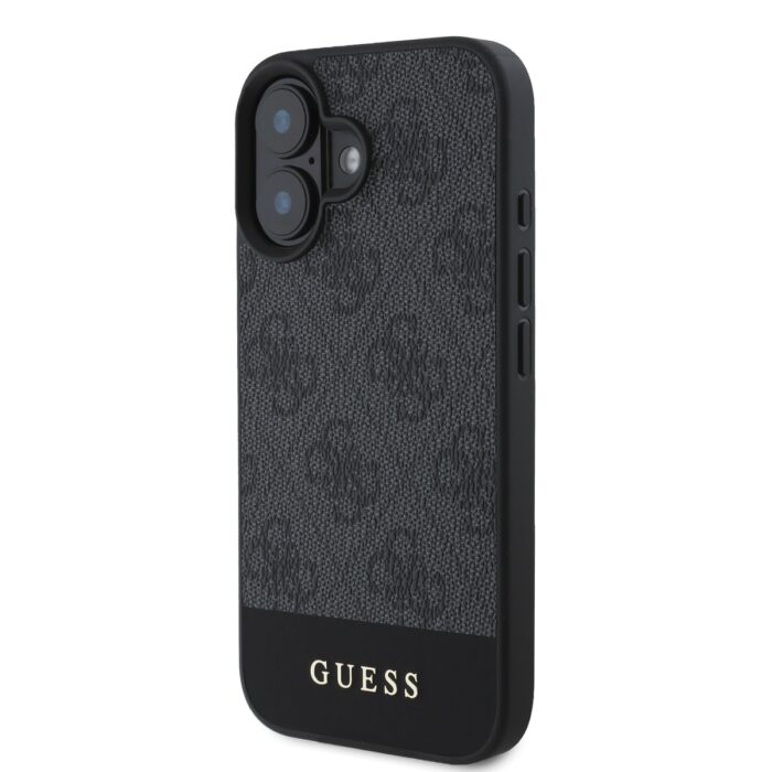 Калъф от 
Guess PU 4G Stripe за iPhone 16 Grey - Image 3