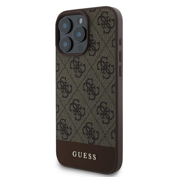 Калъф от Guess PU 4G Stripe Case за iPhone 16 Pro Brown - Image 3