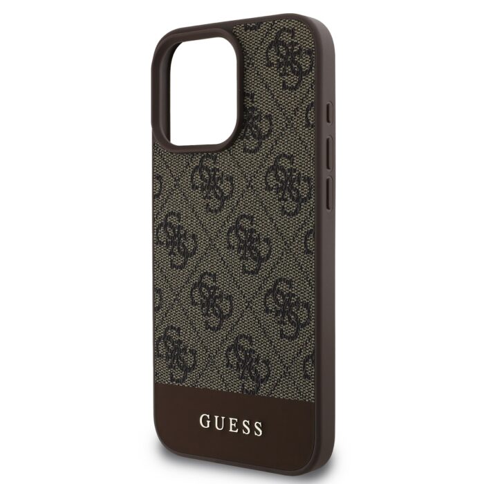 Калъф от Guess PU 4G Stripe Case за iPhone 16 Pro Brown - Image 4