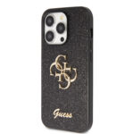 Калъф от Guess PU Fixed Glitter 4G Metal Logo Case за iPhone 15 Pro Max Black - Image 2