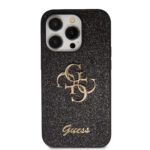 Калъф от Guess PU Fixed Glitter 4G Metal Logo Case за iPhone 15 Pro Max Black - Image 3