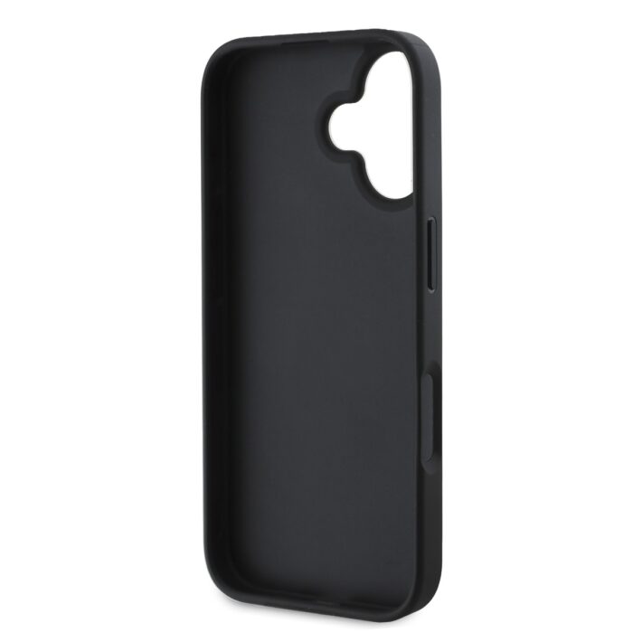 Калъф от 
Guess PU Fixed Glitter 4G Metal Logo за iPhone 16 Black - Image 5
