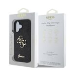 Калъф от
Guess PU Fixed Glitter 4G Metal Logo за iPhone 16 Black - Image 6