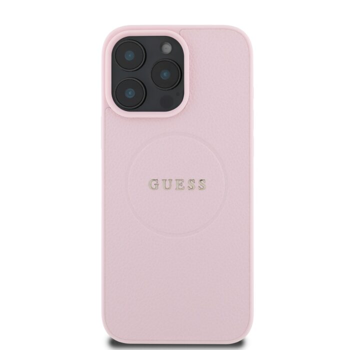 Калъф от Guess PU Grained Classic Logo MagSafe Case за iPhone 16 Pro Pink - Image 2