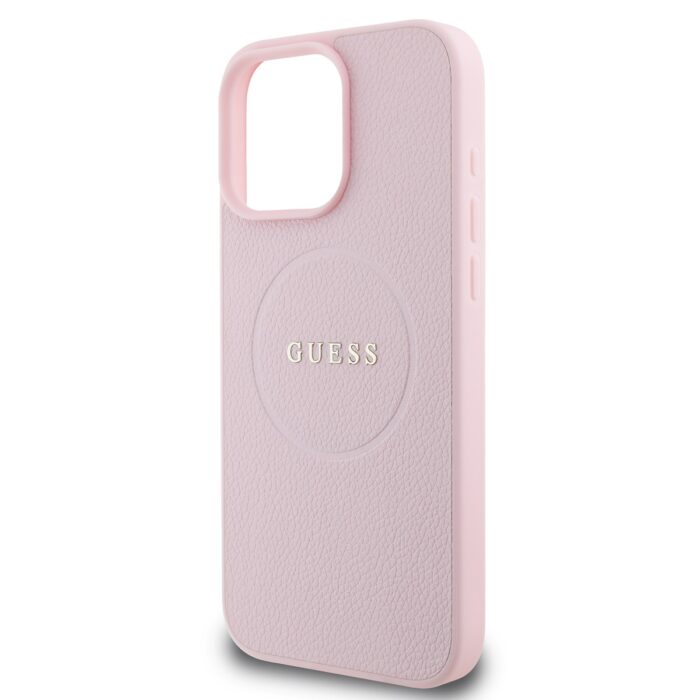 Калъф от Guess PU Grained Classic Logo MagSafe Case за iPhone 16 Pro Pink - Image 4