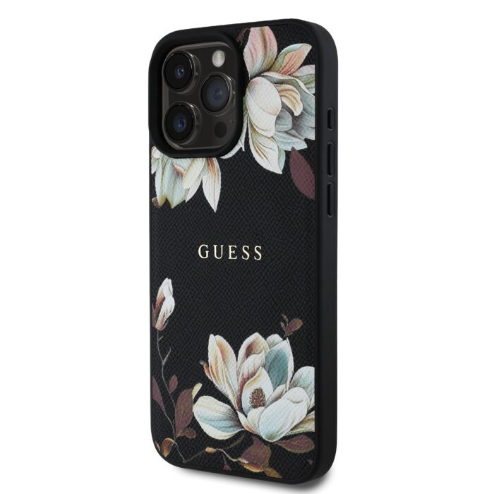 Калъф от Guess PU Grained Magnolia MagSafe Case за iPhone 16 Pro Max Black - Image 2