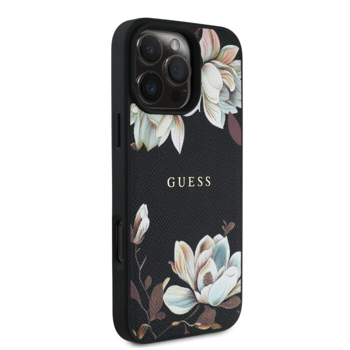 Калъф от Guess PU Grained Magnolia MagSafe Case за iPhone 16 Pro Max Black - Image 4